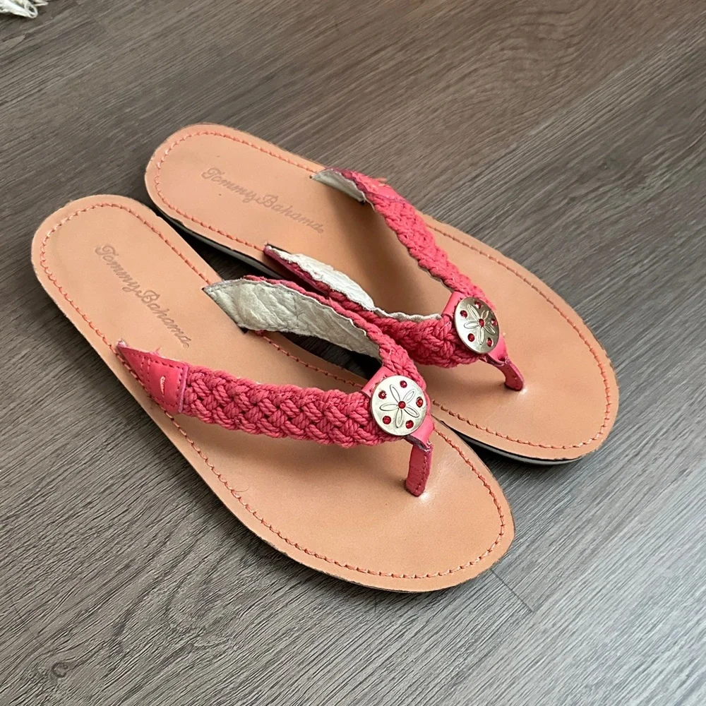 Tommy Bahama Women's Red Braided Sandals